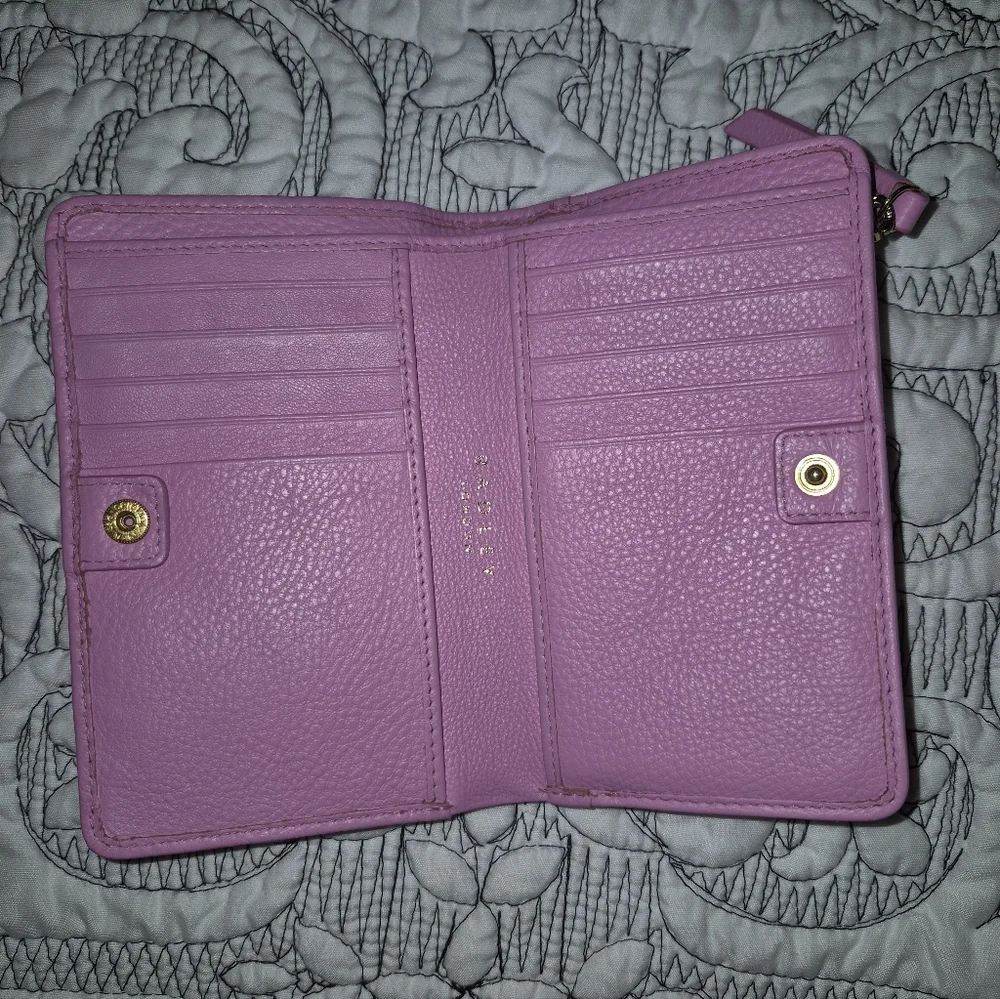 Radley Hot Pink Leather Wallet with Gold Accent